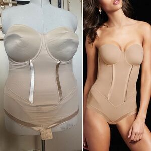 Maidenform Strapless Beige Shapewear Bodysuit